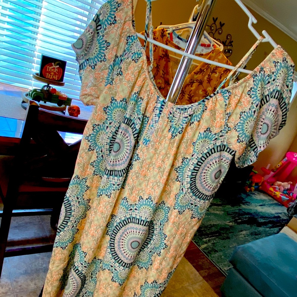 Paisley knee length dress.